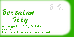 bertalan illy business card